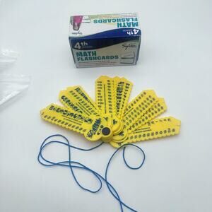 SYLVAN Wrapups 4th Grade Math LOT fractions manipulative-FLASHCARDS fourth year